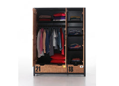 Alex Triple Wardrobe - inside