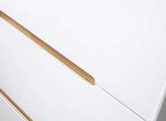 Alicia White Five Drawer Chest - detail