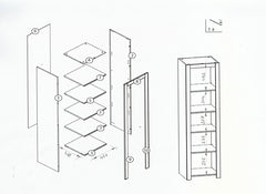 Aline Bookcase Dimensions