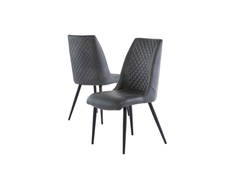 Amber Grey PU Dining Chair