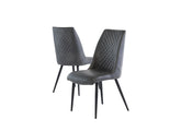 Amber Grey PU Dining Chair