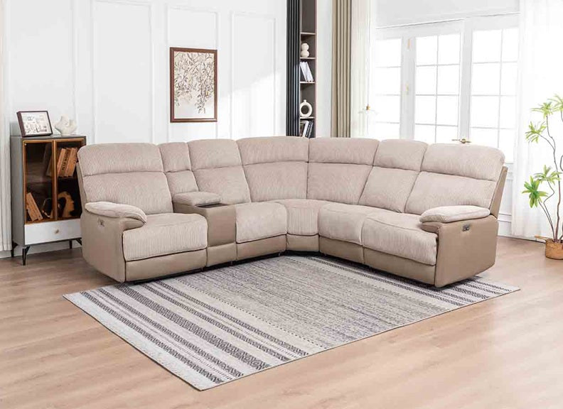 Arlington Sectional Sofa W/Console & Hidden Charger - room