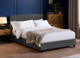 Aylen Grey Linen Effect Bed