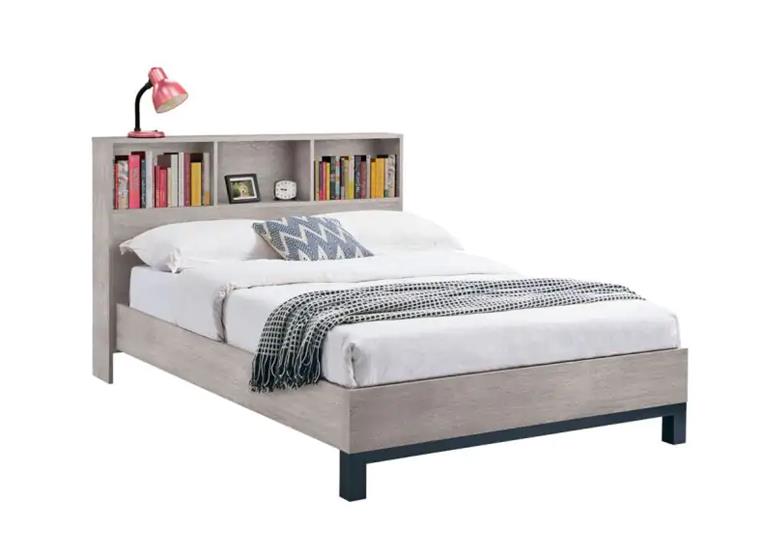 Bali Grey Oak Bookcase Bed