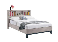 Bali Grey Oak Bookcase Bed