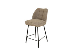 Banbury Mocha Fabric Counter Chair – Fabric Dining Stool With Soft Textured Upholstery