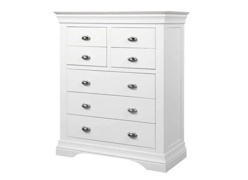 Bella White Tall Chest - 1