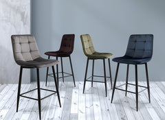 Bella Velvet Bar Stools - room