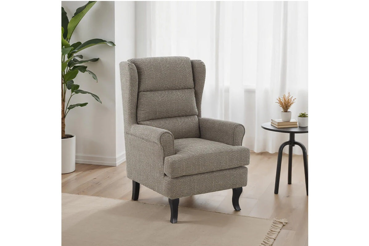 Bertie Camel Armchair - room