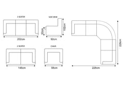 Brooklyn Sofa Collection - dims