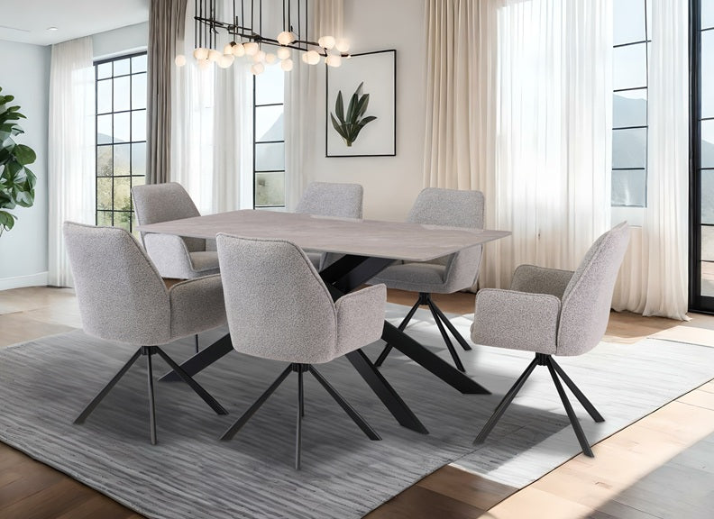 Camilla Grey Table W/Harley Chairs