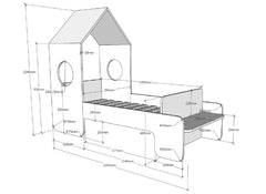 Casami Single House Bed W/Duvet Cover Option