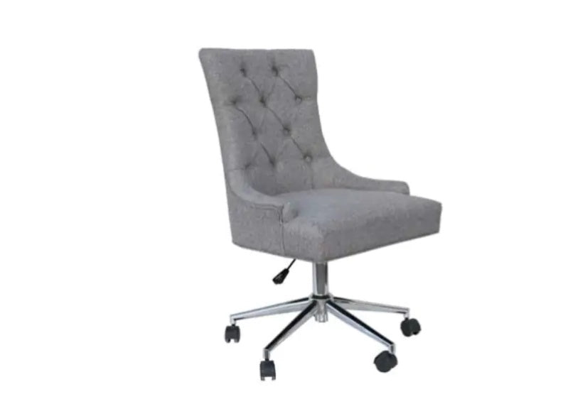 Winged Grey Fabric Office Chair - 1
