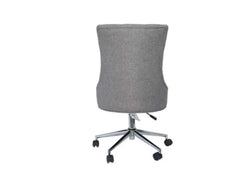 Winged Grey Fabric Office Chair - rear