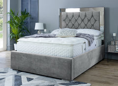 Chesterfield Grey Naples Fabric Bed