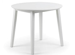 Coast Dropleaf White Table - open