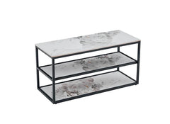 Cody Black TV Units - Black Stone Effect Tops