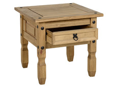 Corona Pine One Drawer Lamp Table