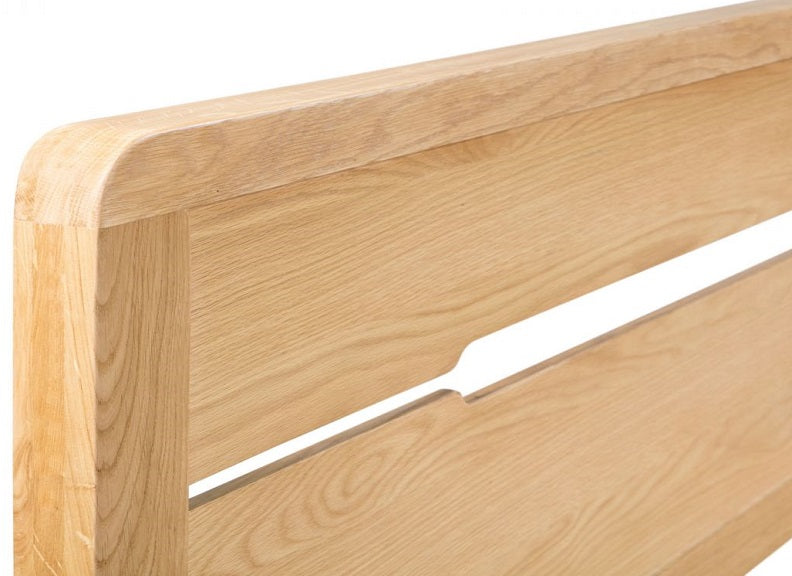 Curve Oak Bed Frame - headboard