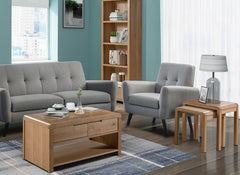 Curve Oak Tall Bookcase - room - 2