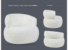 Daisy White Accent Chair - detail
