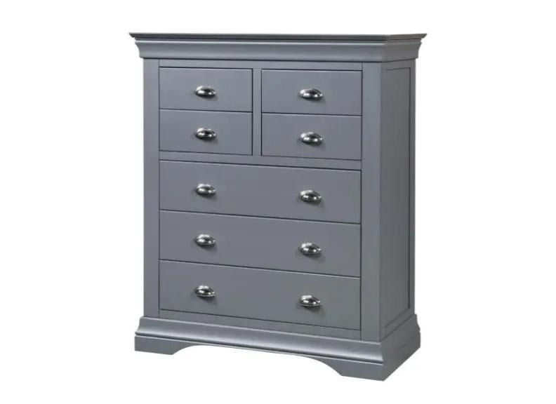 Daniella Grey 3+4 Tall Chest