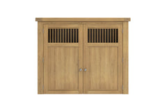 Delaney Oak Two Door Hutch Top - front