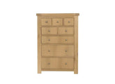 Delaney Oak Eight Drawer Bedroom Chest