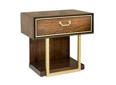 Dubai Locker W/Dark Walnut Finish | Modern Bedside Storage