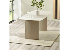 Element Cream Glass Dining Table W/Callisto Chairs – Coloured Cream Glass Top Dining Set (Pre-Order Only)