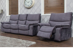 Emilio Grey Fabric RR+3RR Sofas - 2