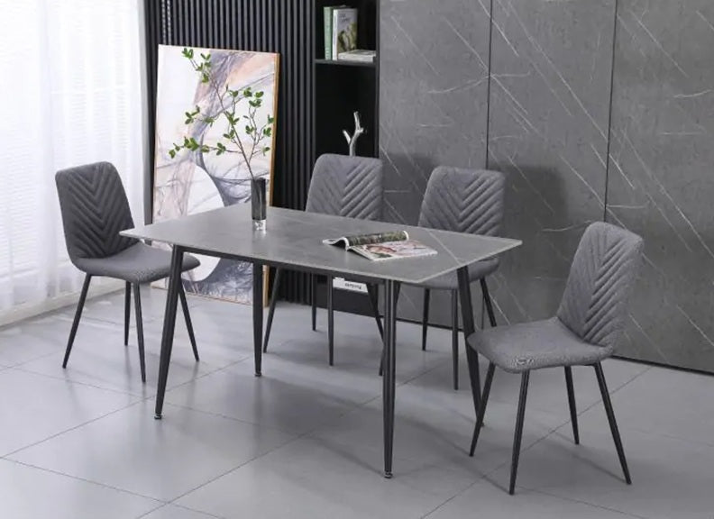 Essen Grey Sintered Stone Table & Four Chairs