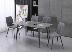 Essen Grey Sintered Stone Table & Four Chairs