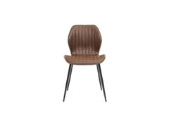 Fontana Brown Leather Chair - front
