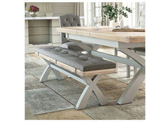 Salcombe Dining Bench W/Charcoal Cushion
