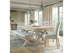 Salcombe Grey Dining Tables with Oak-Effect Tops – Elegant, Modern & Built to Last