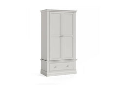 Burgundy Gents Wardrobe – Cool Grey Lacquered Bedroom Storage