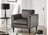 Hayward Grey Velvet Armchair