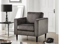 Hayward Grey Velvet Armchair