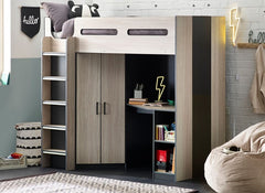 Hercules Wood & Grey Sleeper - room