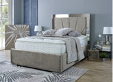 Horizon Velvet Bed - beige