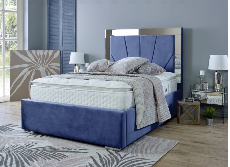 Horizon Velvet Bed - blue