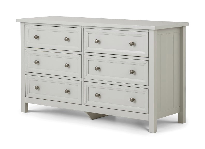 Maine Dove Grey Six Drawer Chest