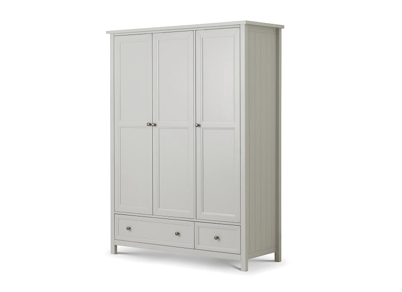 Maine Dove Grey Three Door Wardrobe
