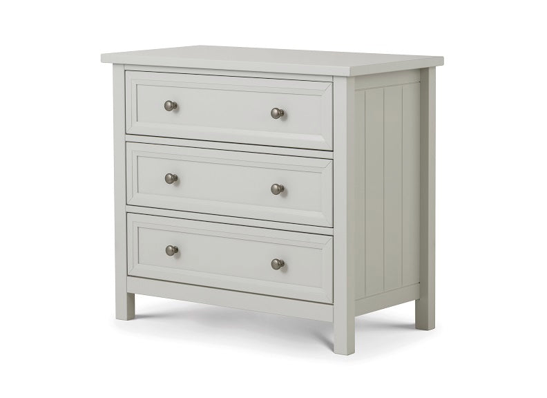 Maine Dove Grey Three Drawer Chest