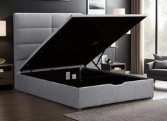 Jessica Grey Storage Bed - open