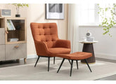 Katelyn Chair W/Footstool (Pre-Order Grey & Green)