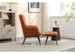 Katelyn Chair W/Footstool (Pre-Order Grey & Green)