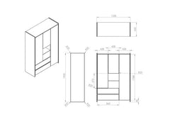 Kiddy Triple Wardrobe - dims