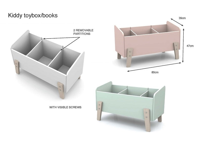 Kiddy Toy Boxes - dimensions